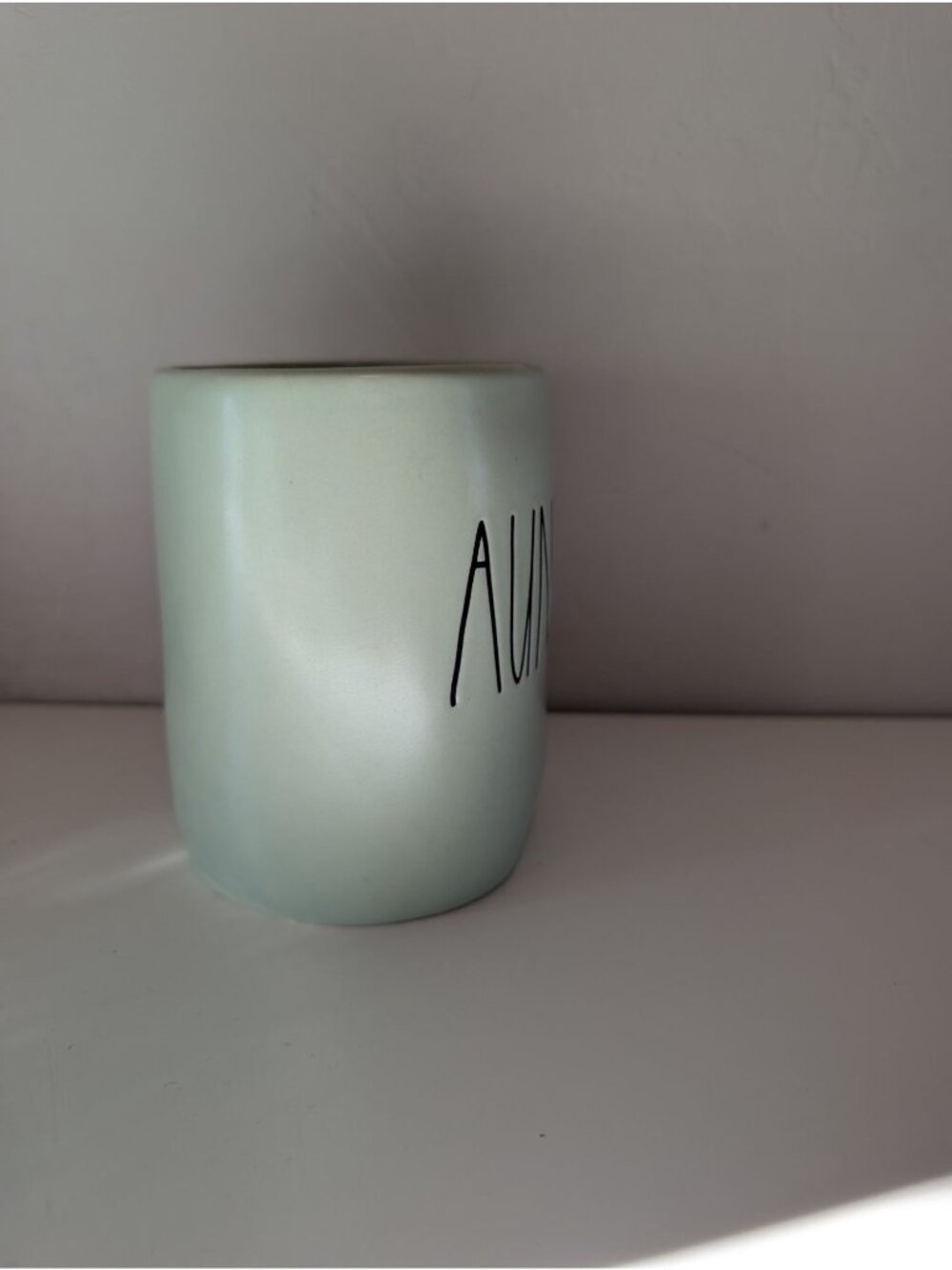 Rae Dunn Artisan Collection Auntie Mug Mint Green Ceramic Coffee Cup - Picture 4 of 6